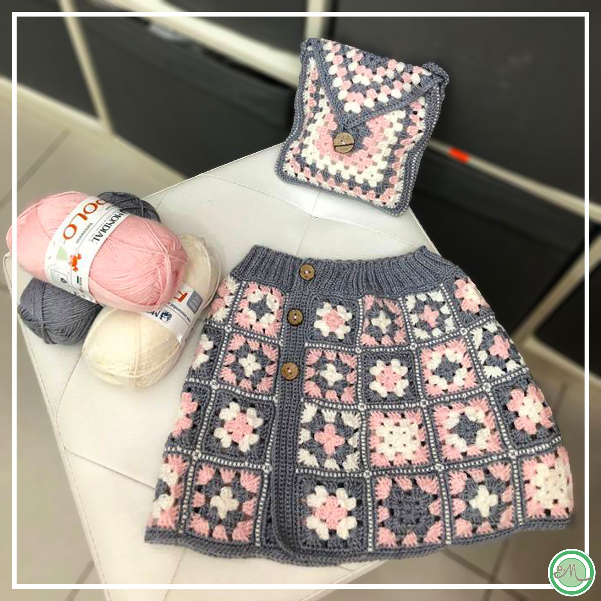schema pattern lavoro a maglia uncinetto lana ferri