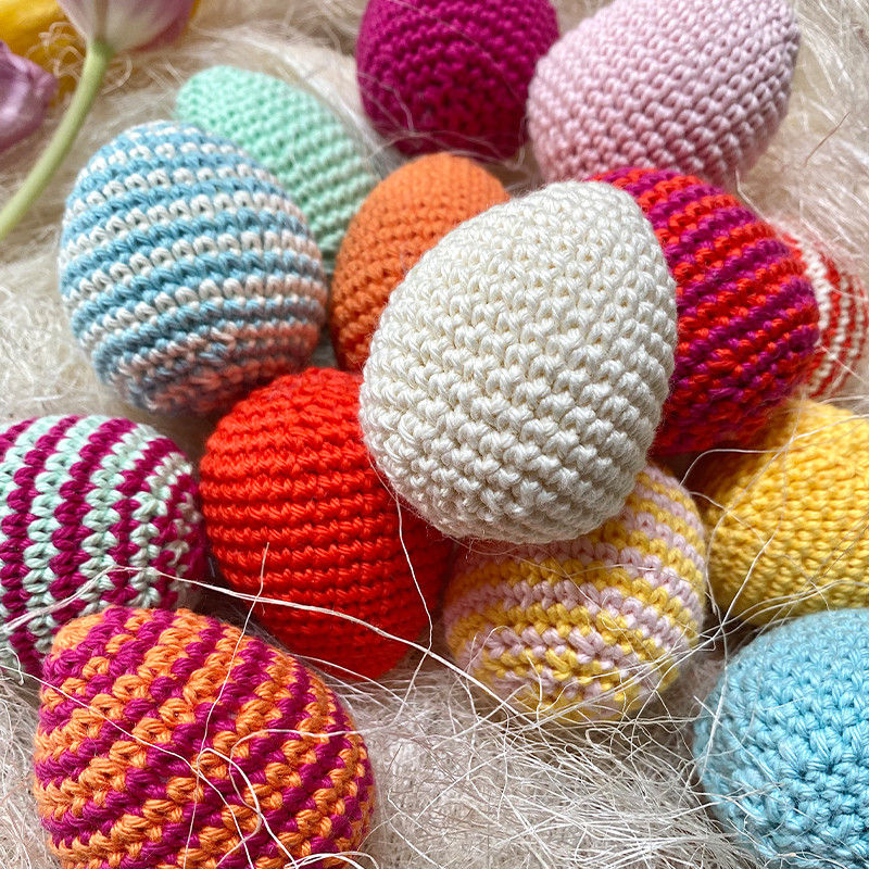 Miniatura: Uova di pasqua all'uncinetto - Basic Cotton