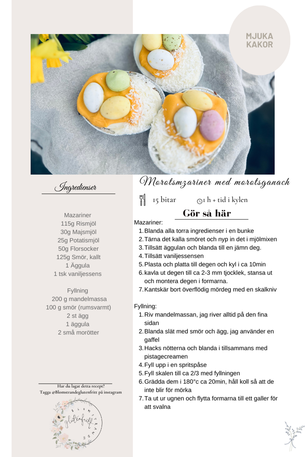 Påskmazariner – recept