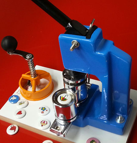 Badge Machine and circle cutter.