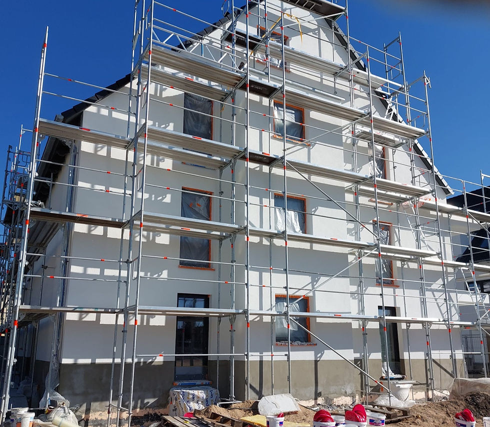 Fassadengerüst am Wohngebäude