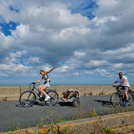 Reculver - cycle tour on route to Whitstable