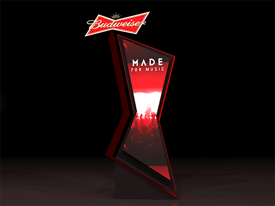 Miniature : Flash wine bottle display