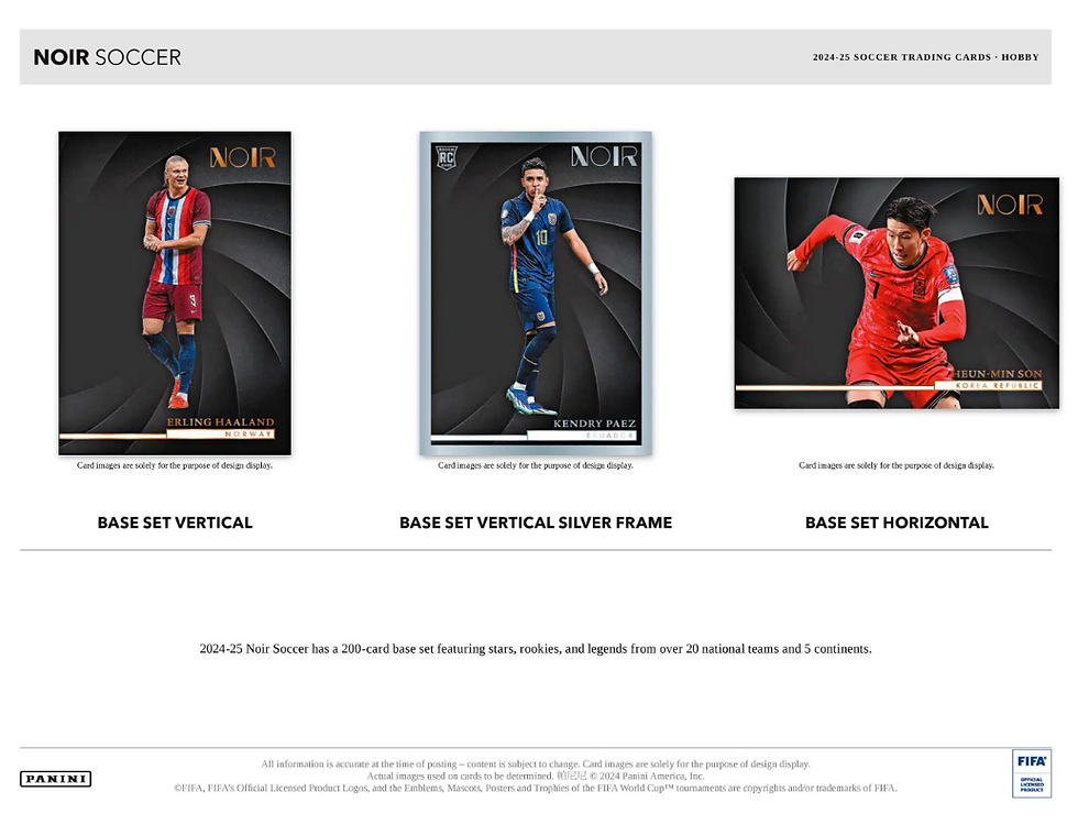 Thumbnail: 2024-25 FIFA Panini Noir Soccer Hobby 3-Box CASE