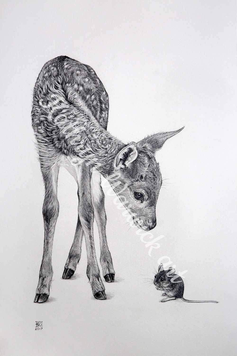 Fawn and Mouse (Print)