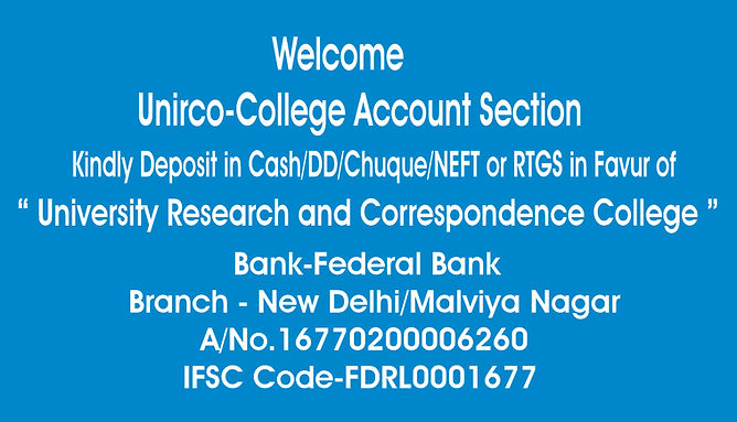 Unirco-College Account Details