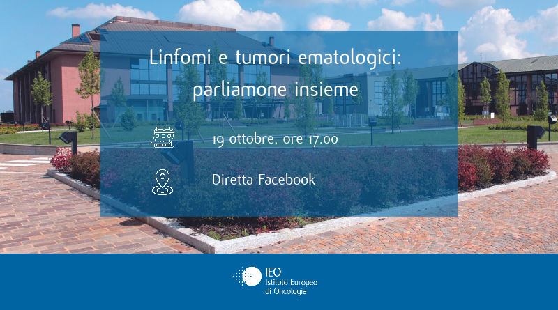 Ore 17.00 su Facebook IEO - Risponderà alle domande il professor Derenzini