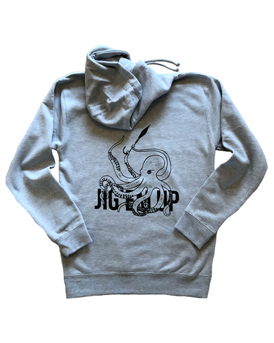 Octopus Gray Hooded Sweatshirt | jigemupapparel