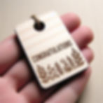 Customized wooden gift tag
