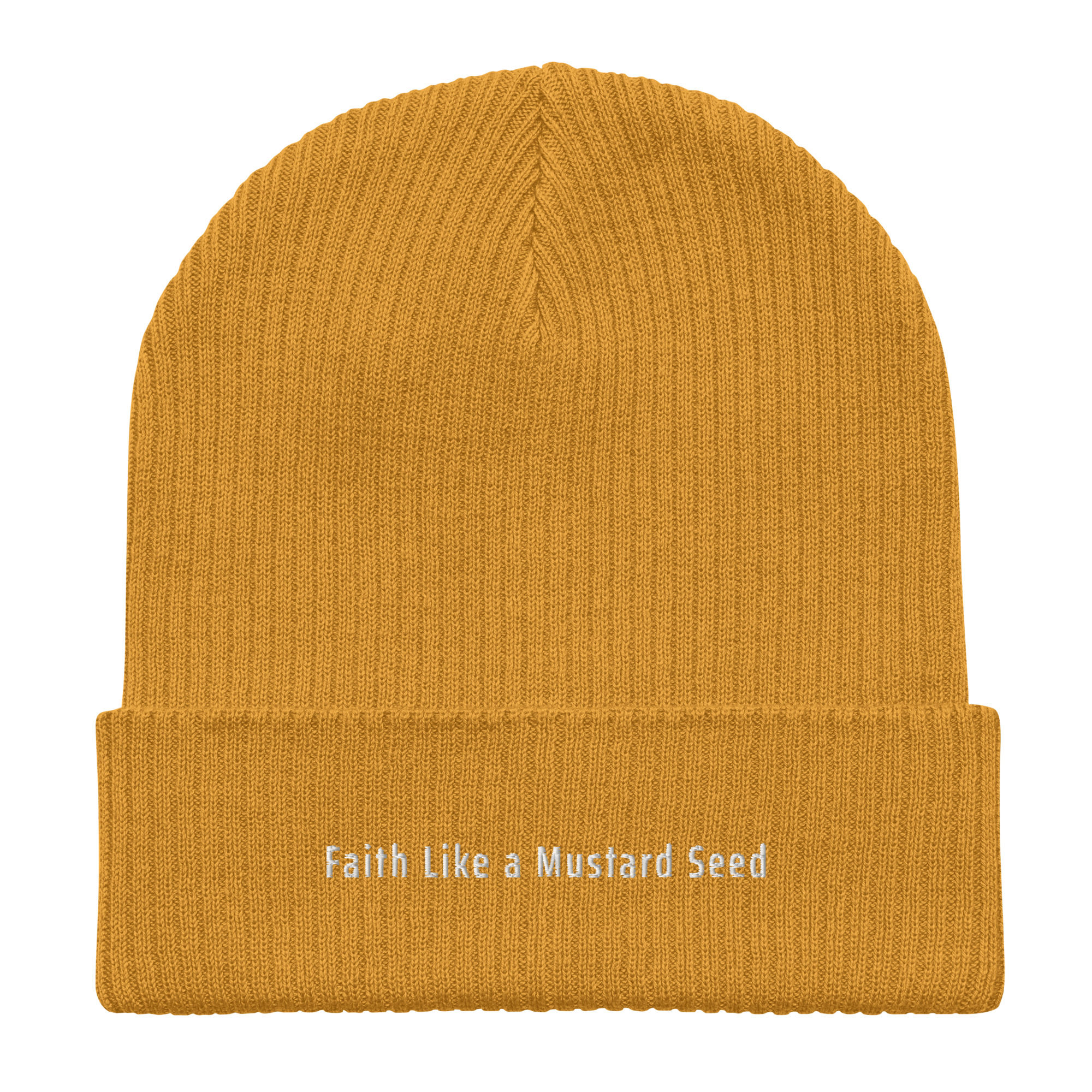 Faith Like a Mustard Seed Organic ribbed beanie