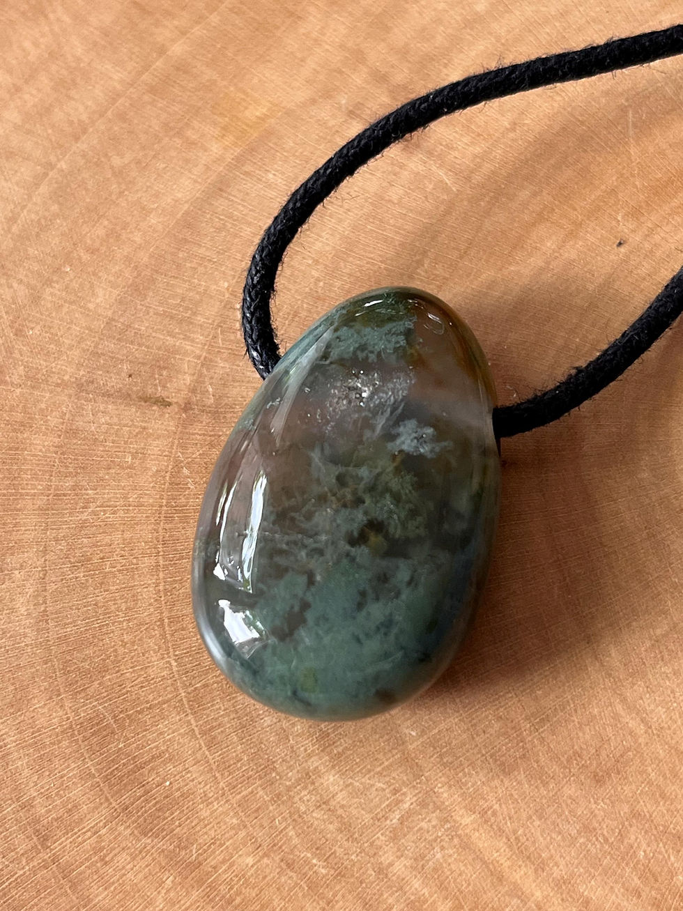 Pendentif en agate mousse