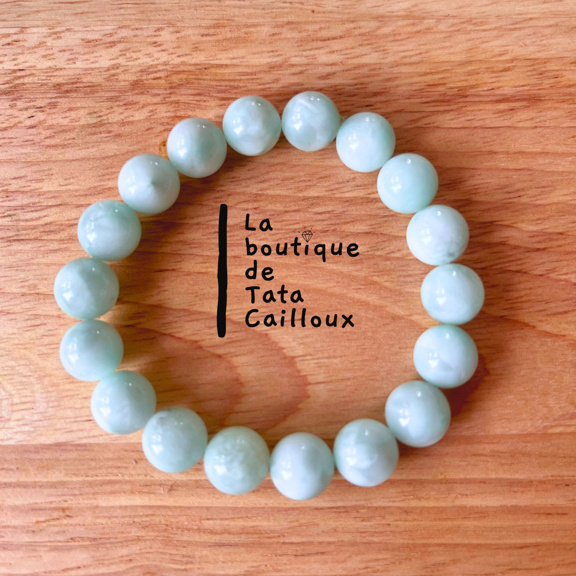 Bracelet garniérite (pierre de lune verte°