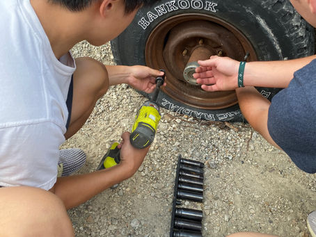 Maintenance Work and Tire Removal