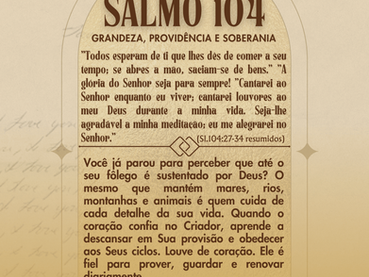 Salmo 104: Grandeza, providência e soberania