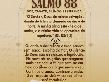 Salmo 88 – Dor, clamor, silêncio e esperança