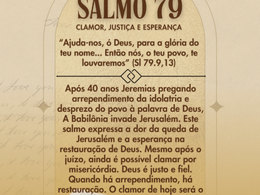 Salmo 79: Clamor, justiça e esperança