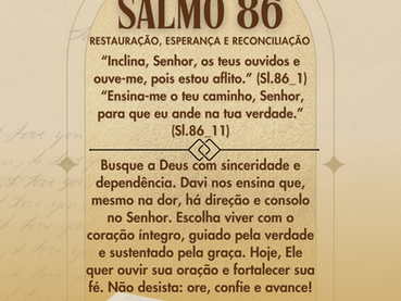 Salmo 86: Humildade, clamor e confiança