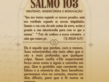 Gratidão, Misericórdia e Renovação