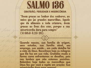 Salmo 136: Gratidão, fidelidade e misericórdia