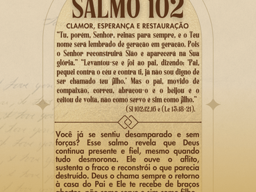 Salmo 102 — clamor, esperança e restauração