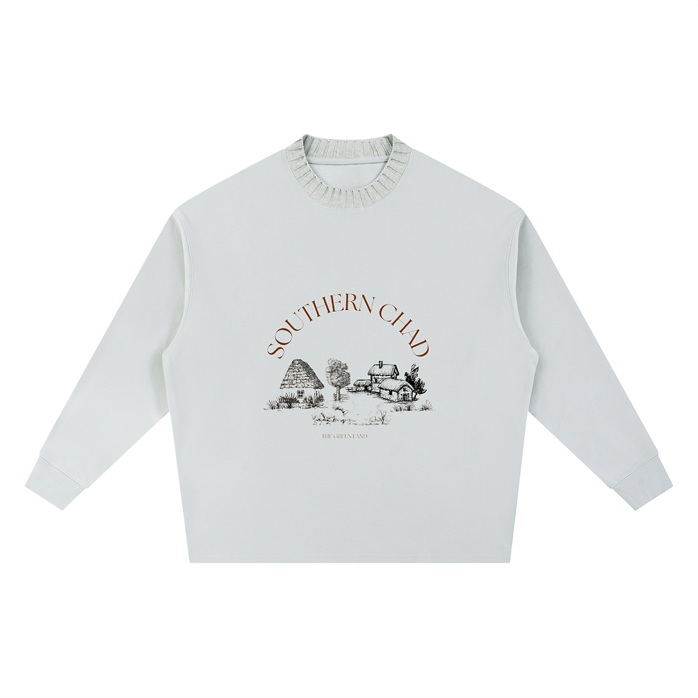 Thumbnail: Knitted Round Neck Oversize Sweatshirt