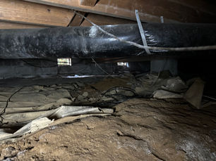 Traditional vented crawl space common in 1950s Louisville ranch homes