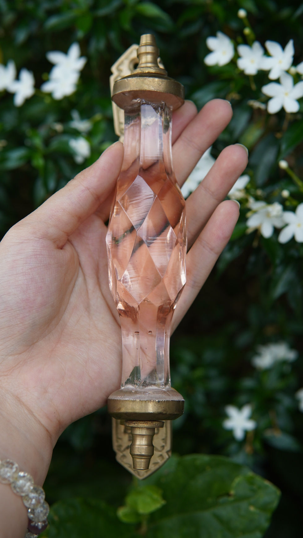 Hình thu nhỏ: Tay nắm cửa crystal hồng ngọc