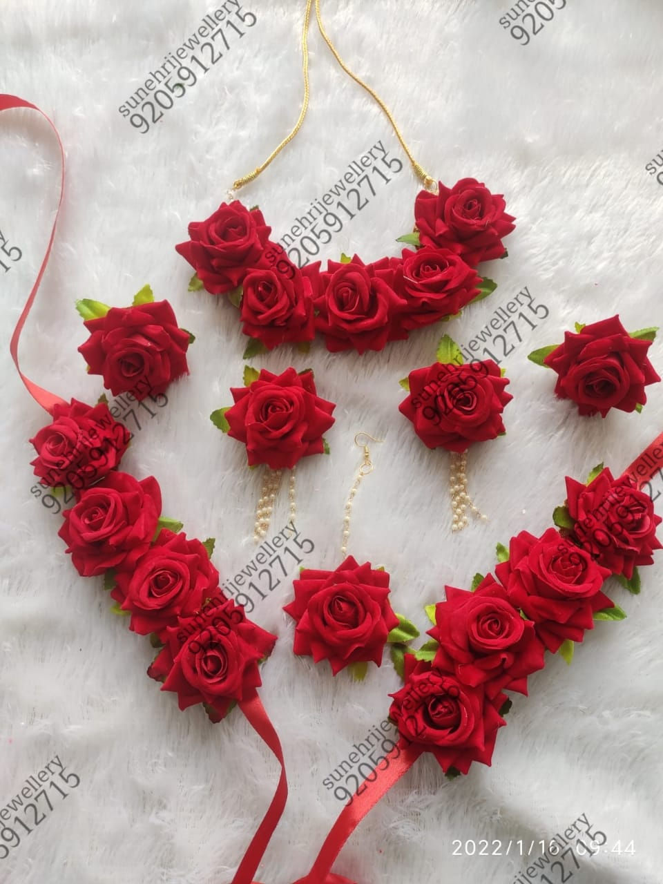 Red Rose Floral Set
