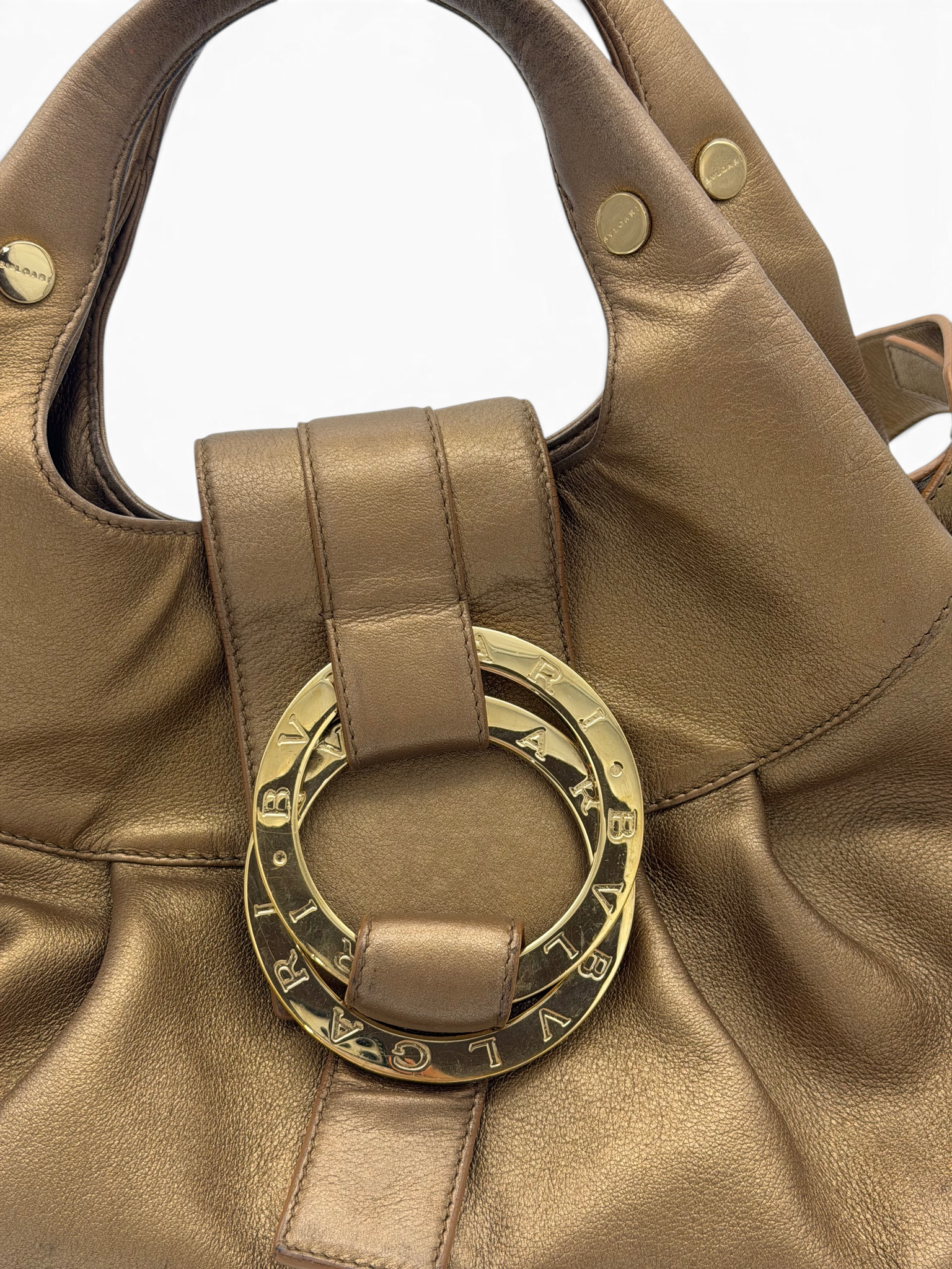 Bvlgari Chandra Metallic Bronze Shoulder Bag image 4