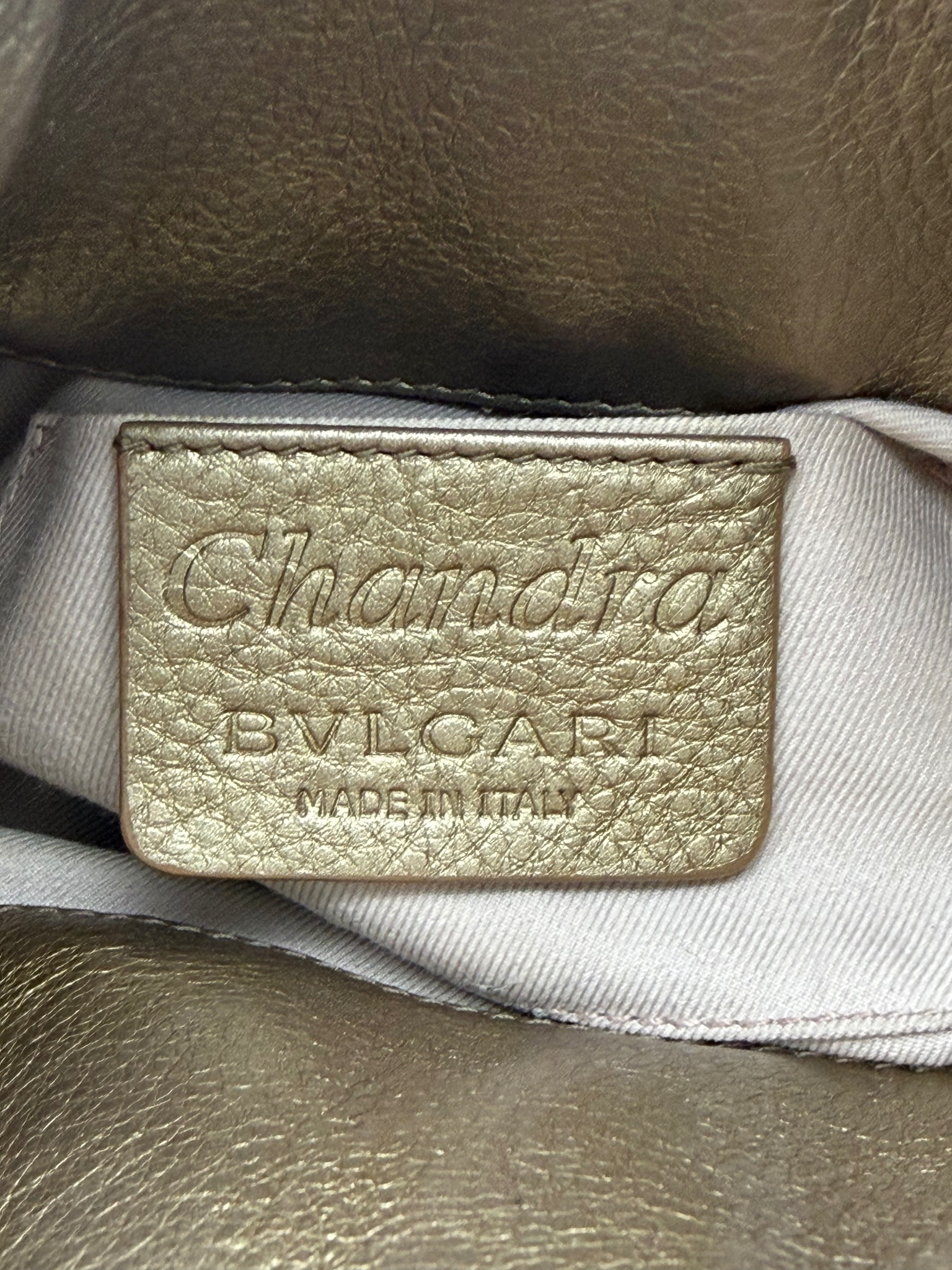 Bvlgari Chandra Metallic Bronze Shoulder Bag image 6