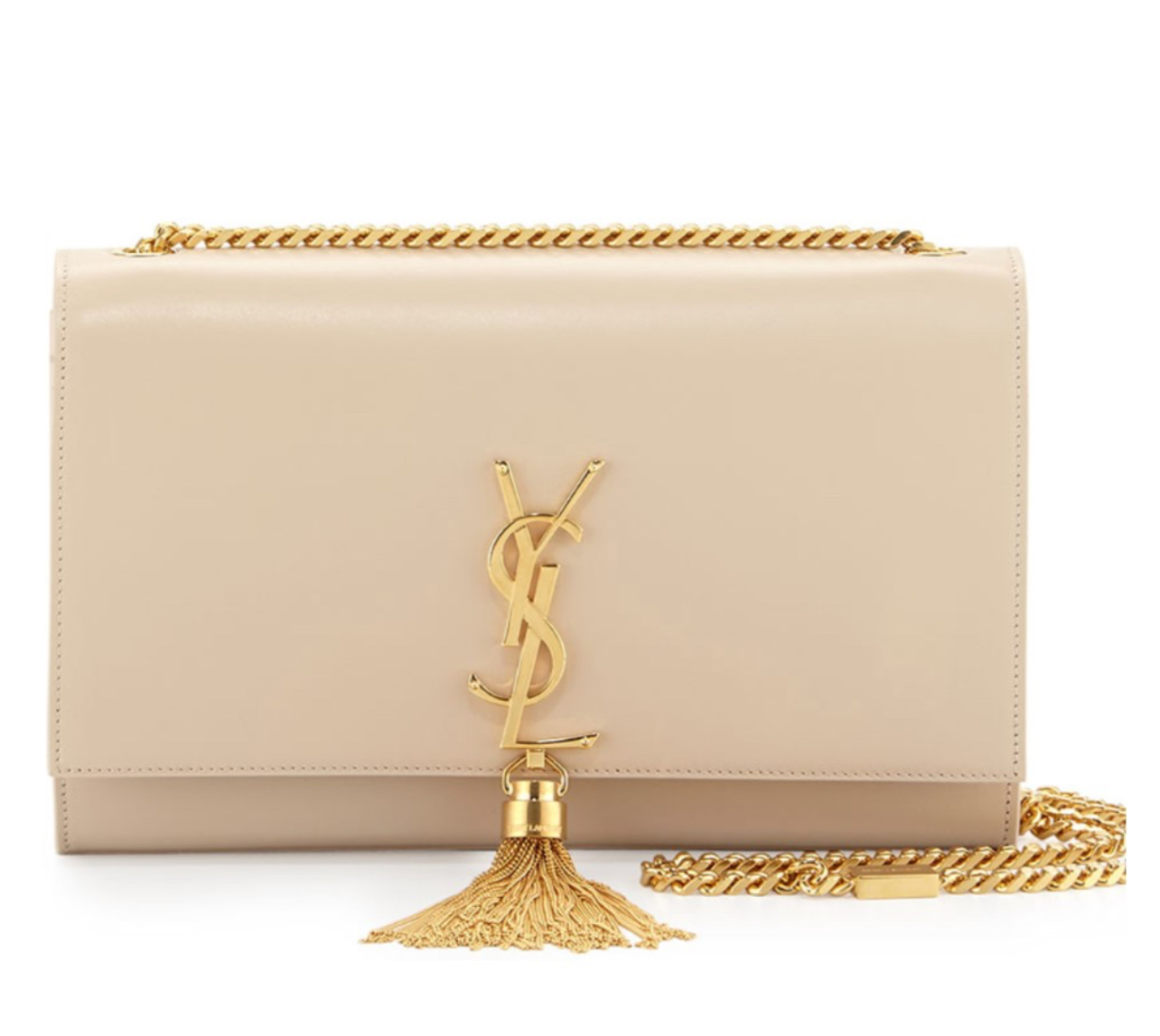 Saint Laurent Kate Medium Leather Beige — pre-loved Saint Laurent at The Handbag Room Australia