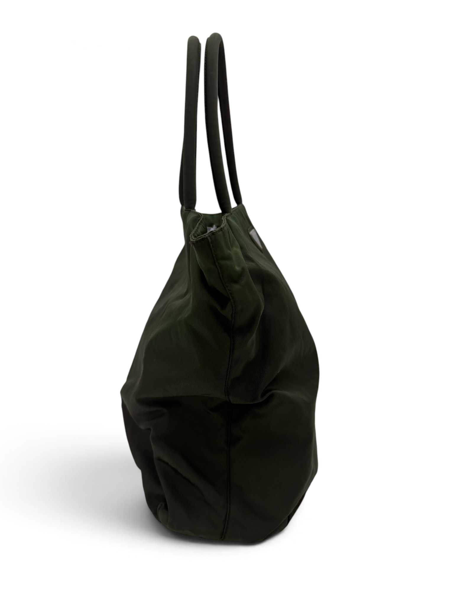 Prada Vintage Olive Green Tessuto Nylon Tote image 2