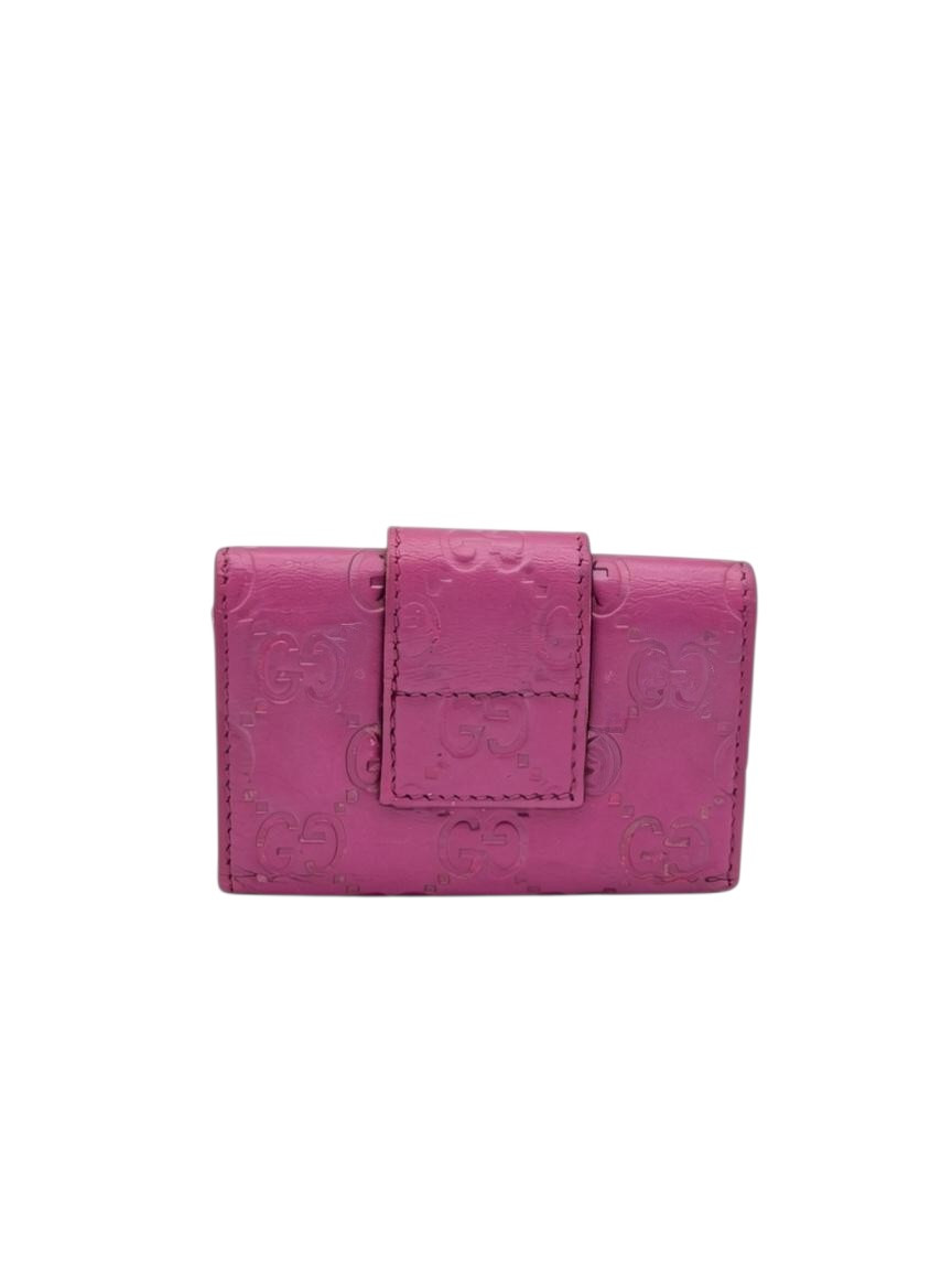 Pink Gucci Guccissima Leather Key Case image 2