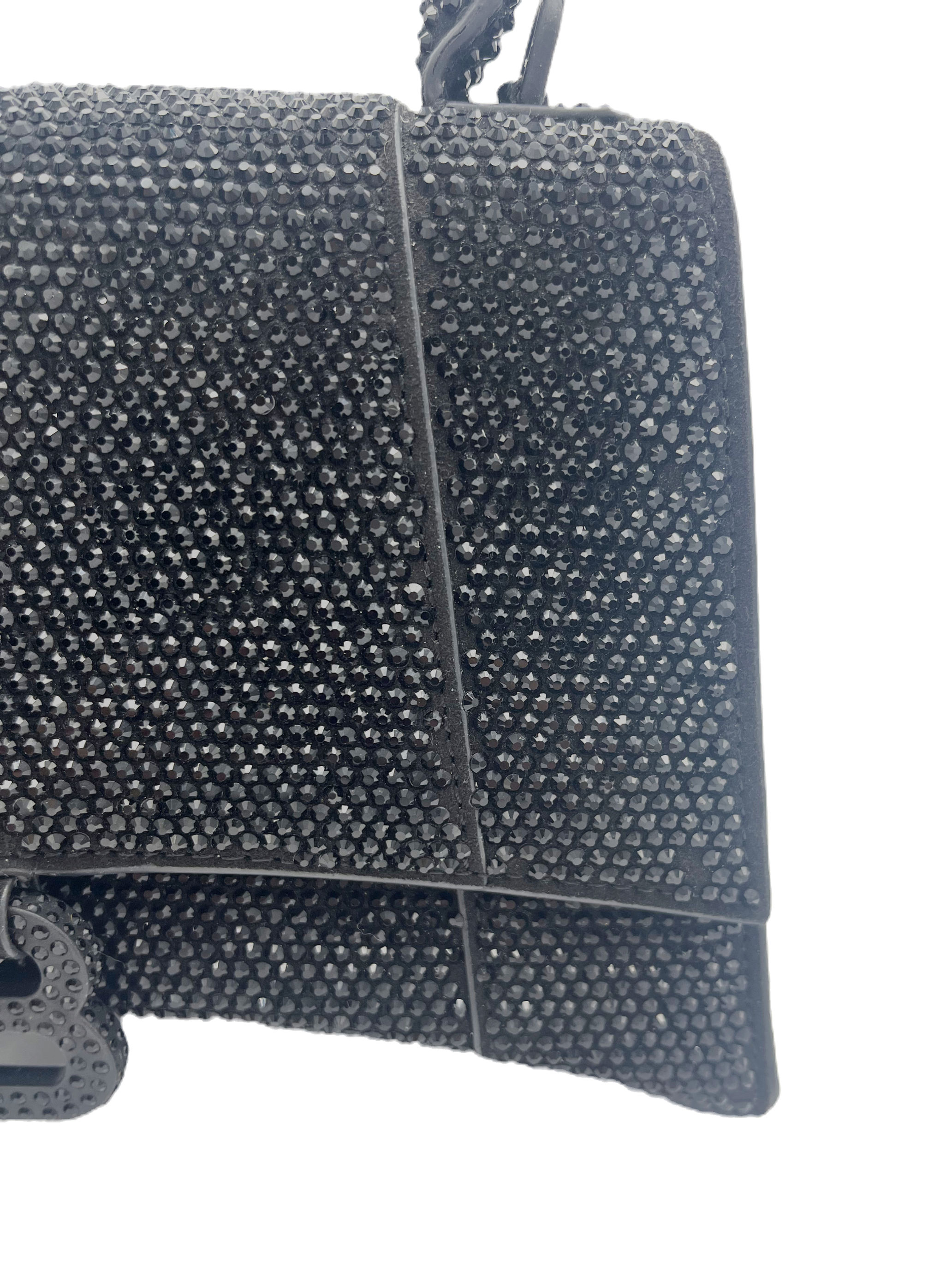 BALENCIAGA Hourglass Crystal-embellished Bag