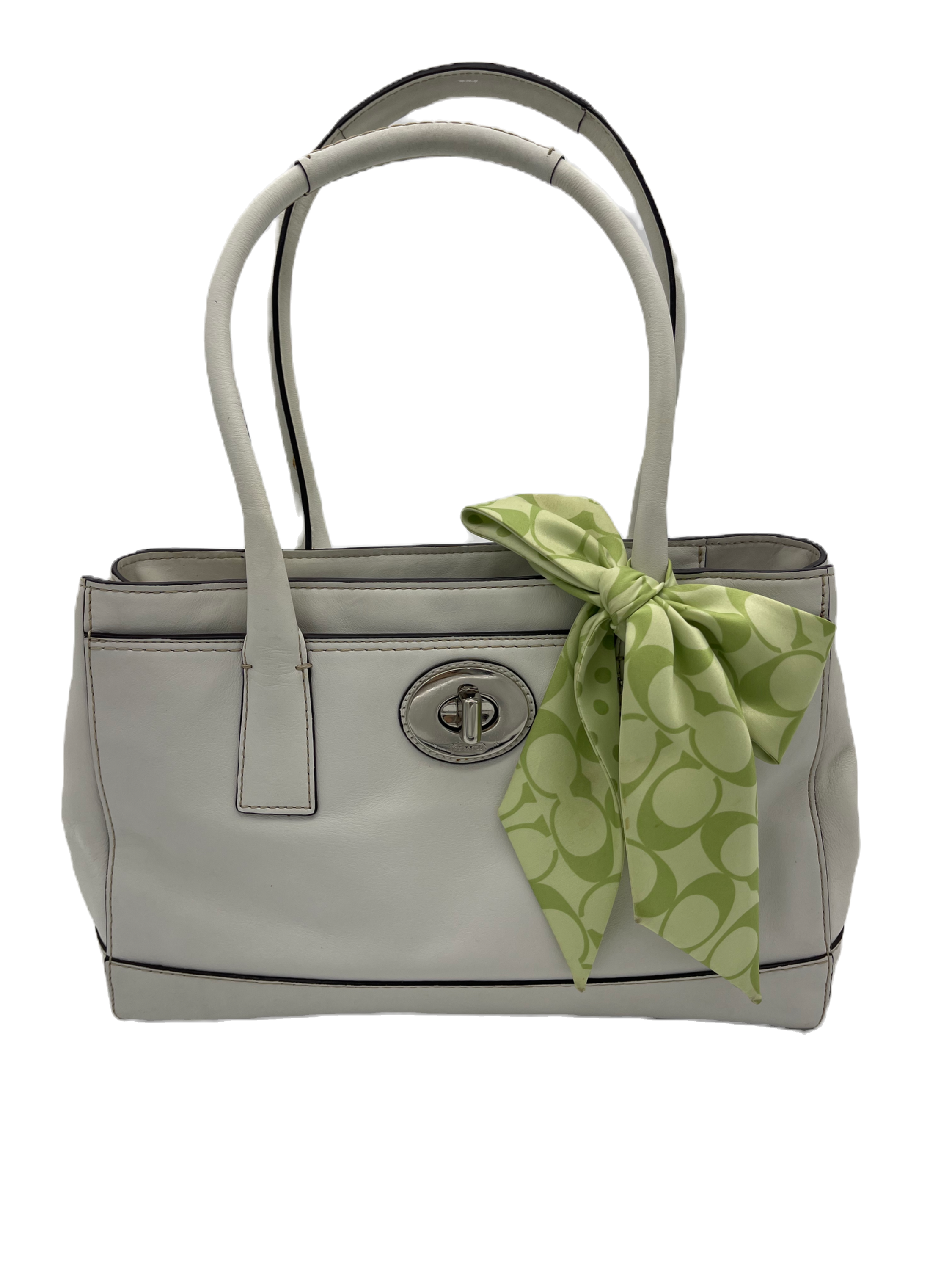 Coach Madeline Ivory Bag with Bow Strap