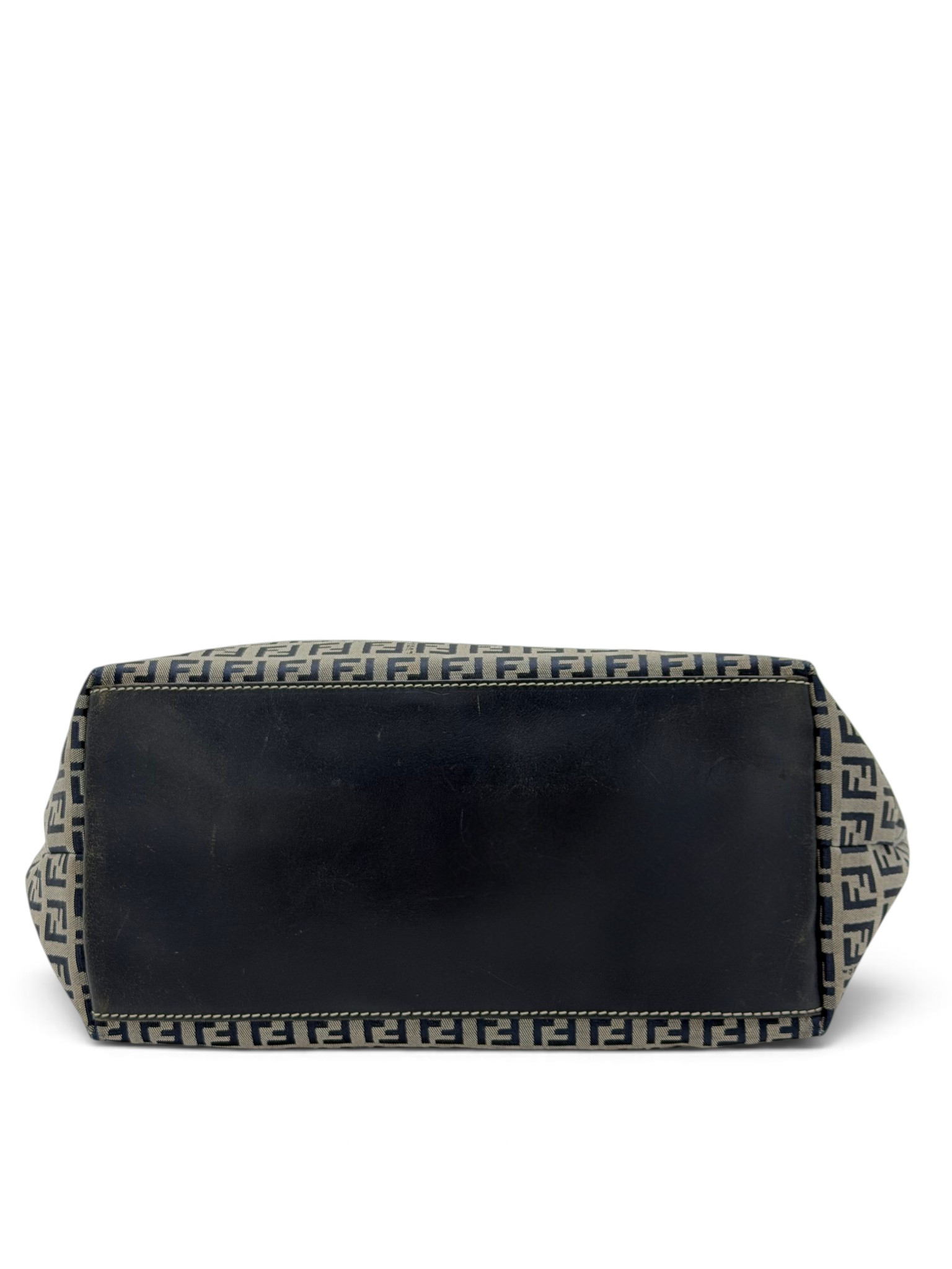 Fendi Vintage Zucca FF Canvas Tote - Navy/Grey image 3