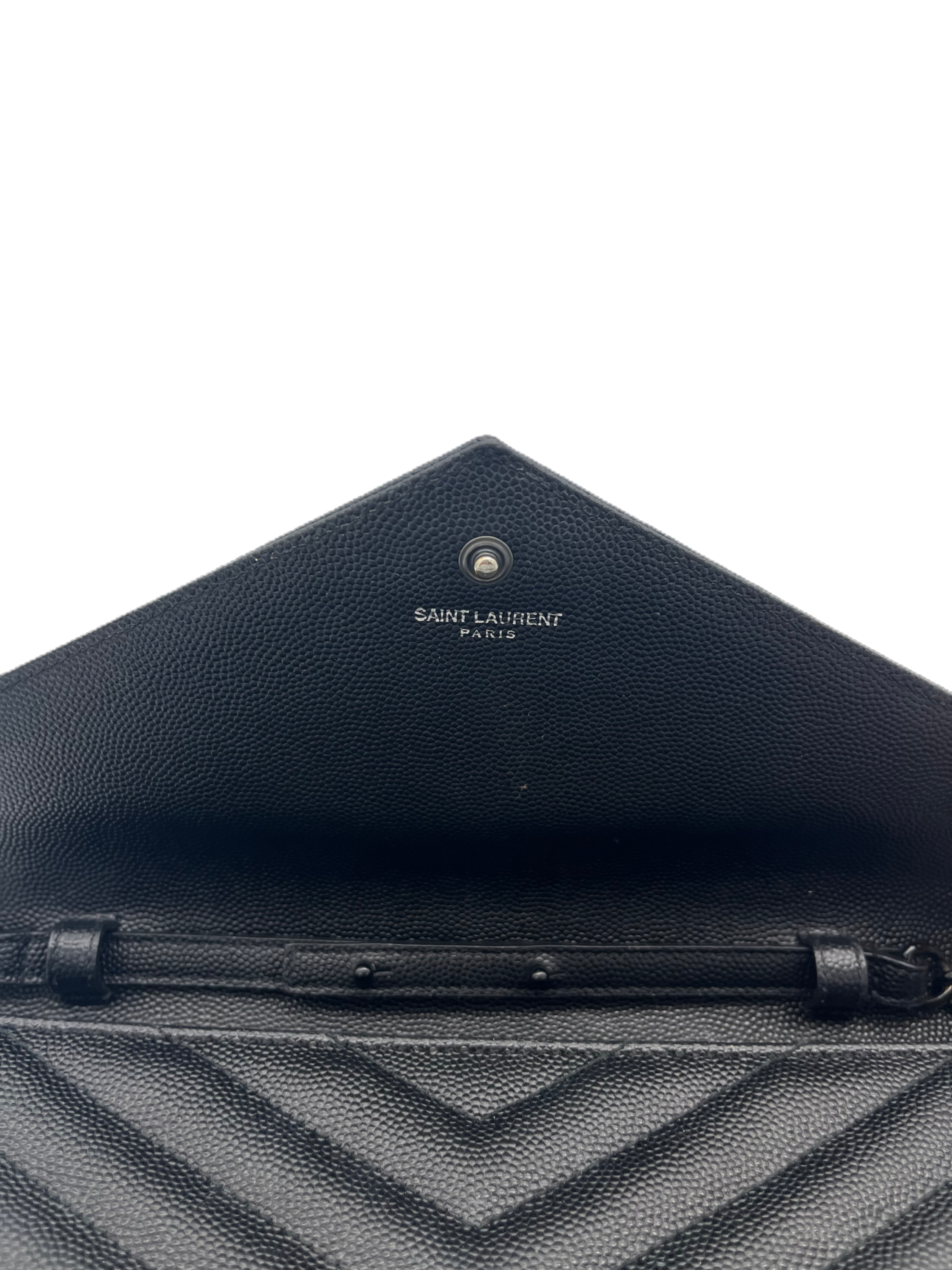 YSL Saint Laurent Classic Cassandre Wallet on Chain Black image 4