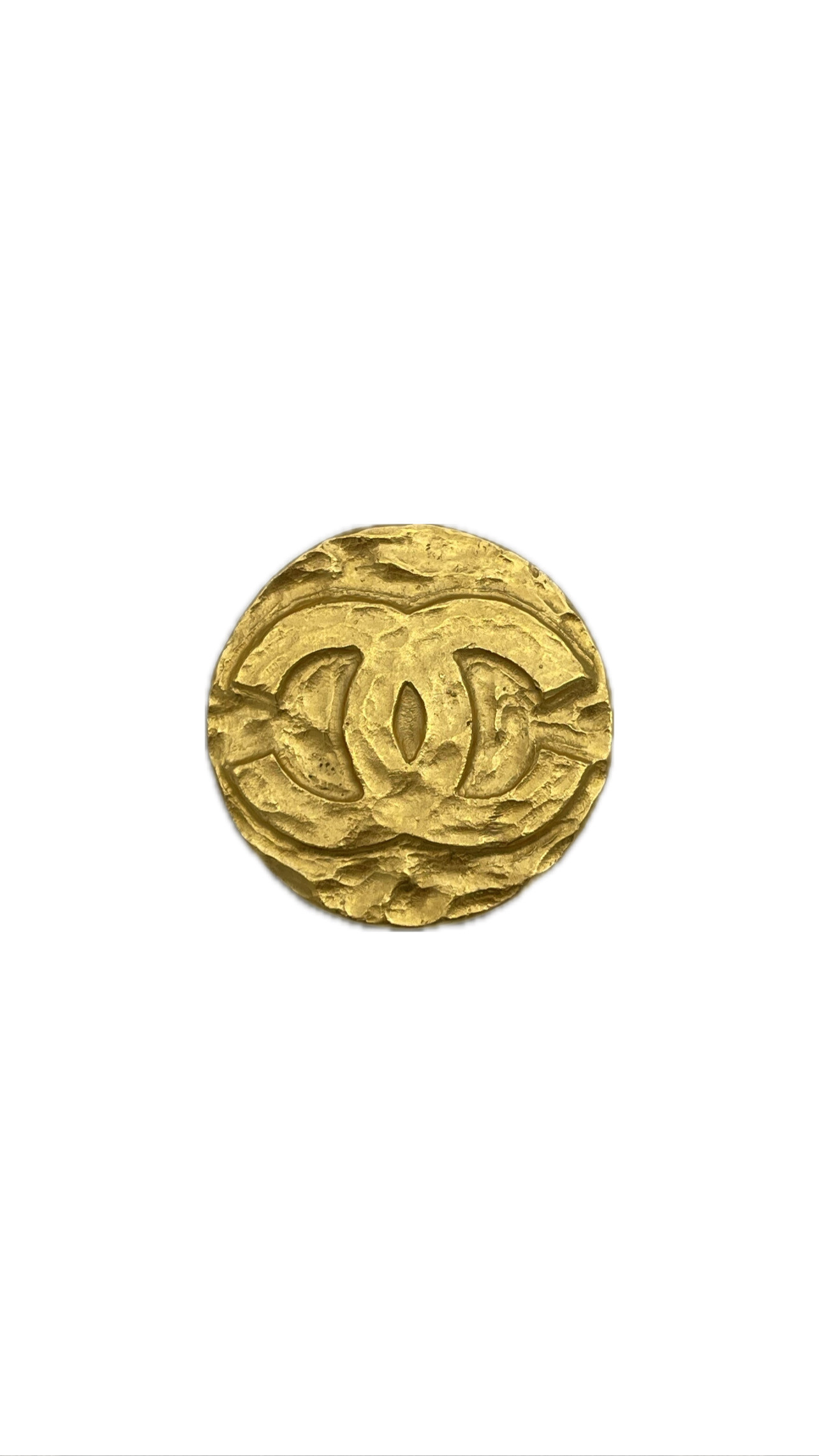 Chanel Pre owned 1994 CC Gold  logo embossed brooch — pre-loved Chanel at The Handbag Room Australia