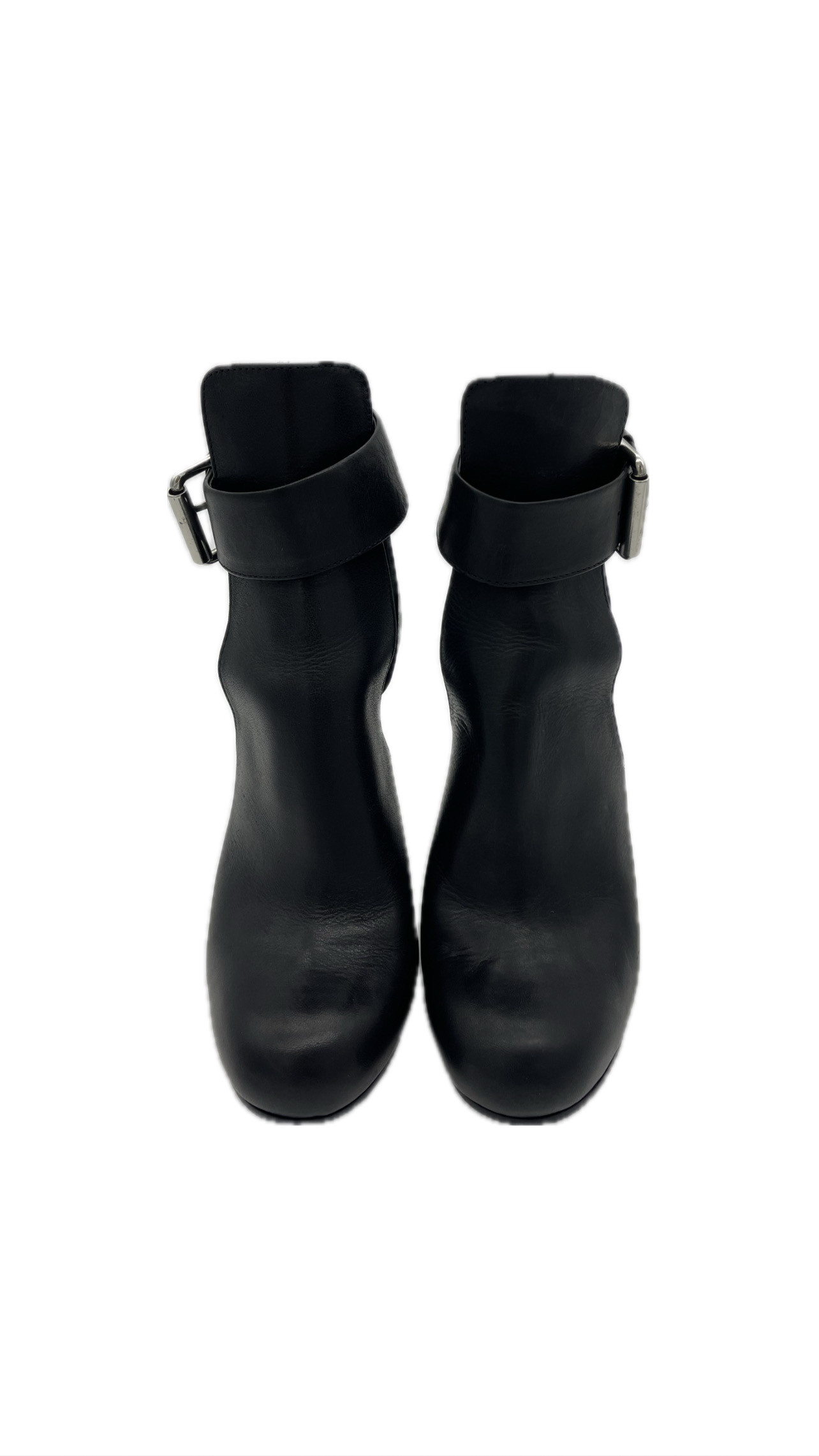 Alexander McQueen Black Lambskins Leather Wedge Sandal image 4