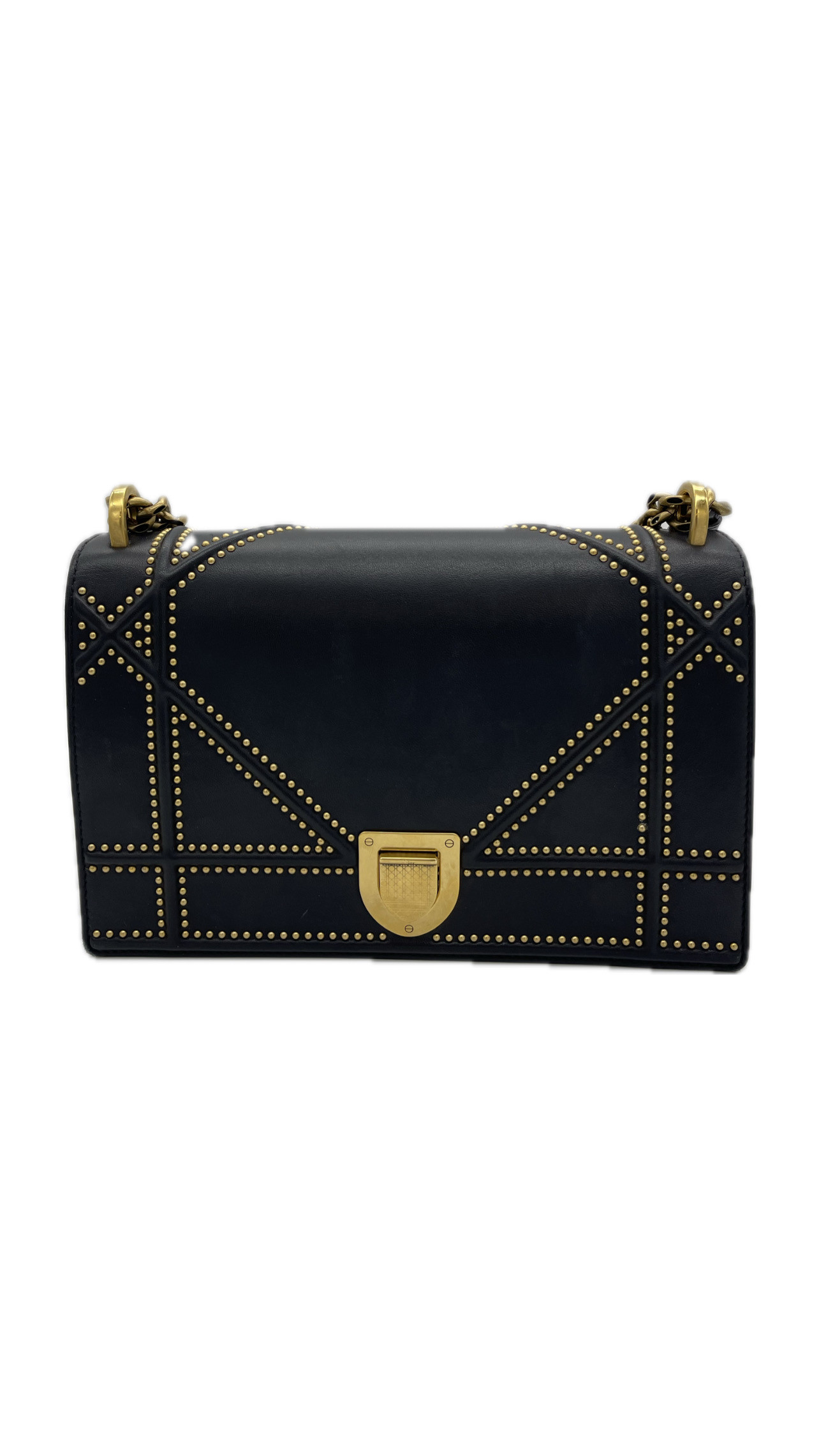 Dior Diorama Medium Black and Gold Hardware — pre-loved Christian Dior at The Handbag Room Australia