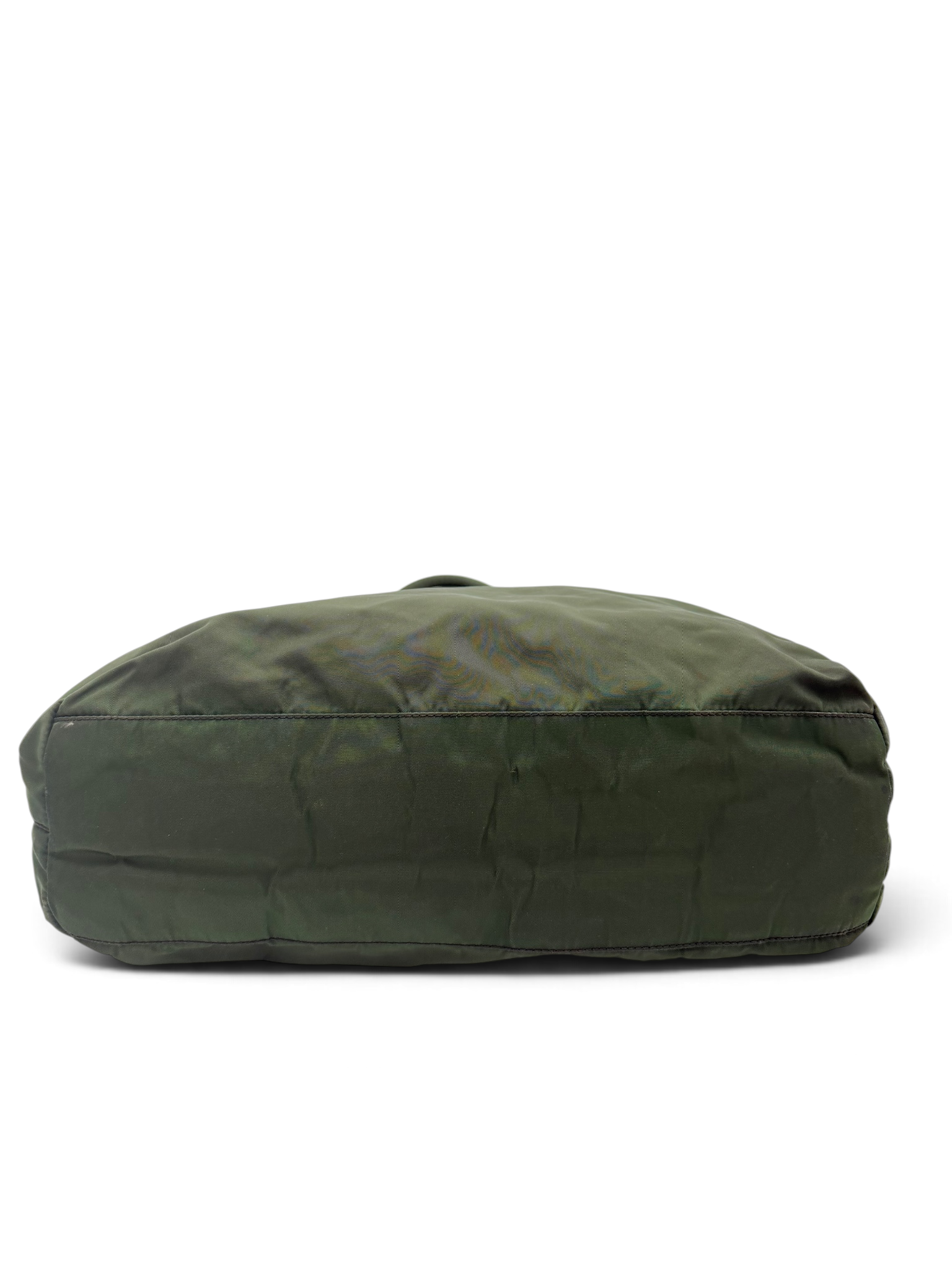 Prada Vintage Olive Green Tessuto Nylon Tote image 4