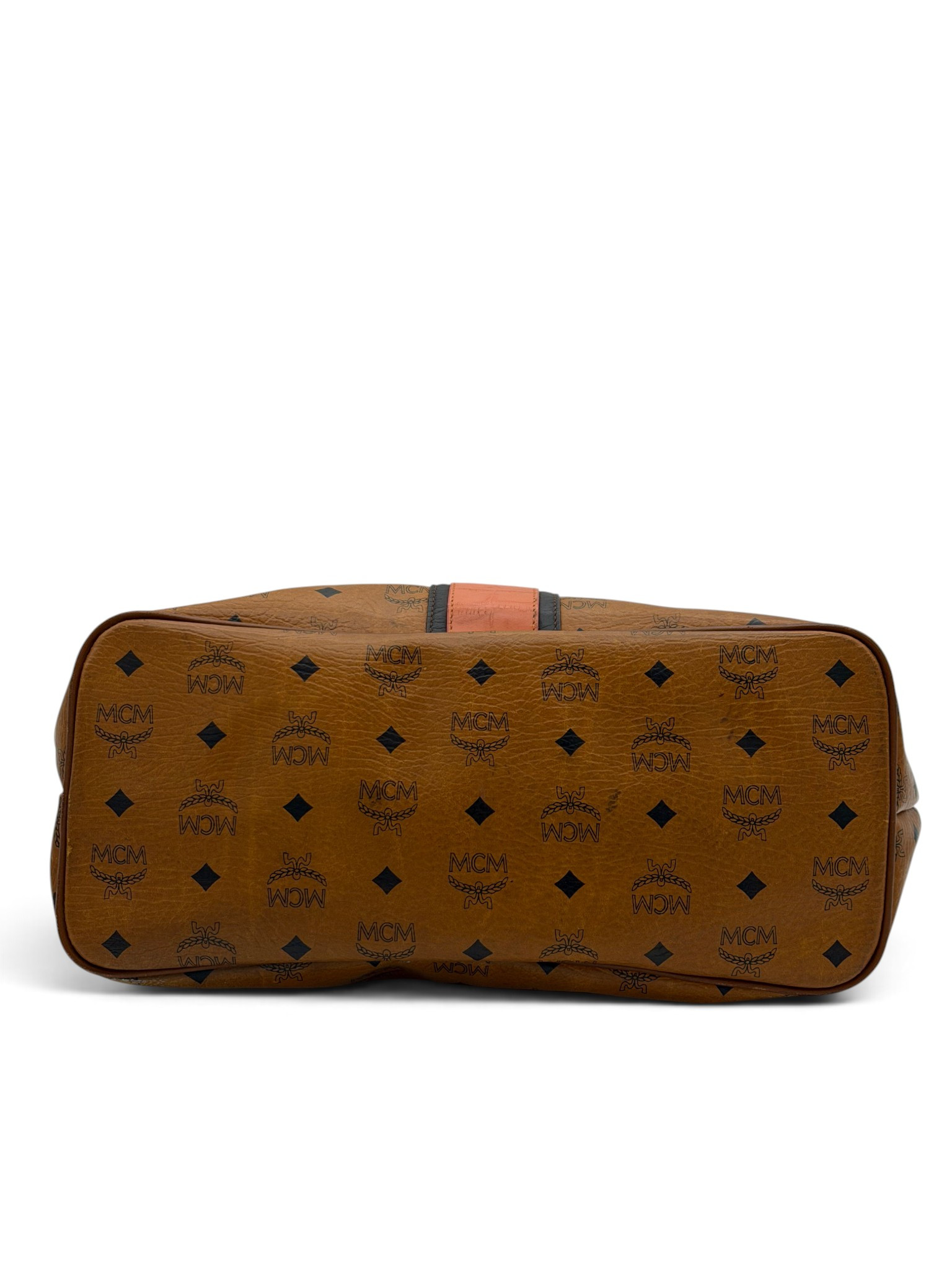 MCM Vintage Visetos Cognac Shopper Tote image 3