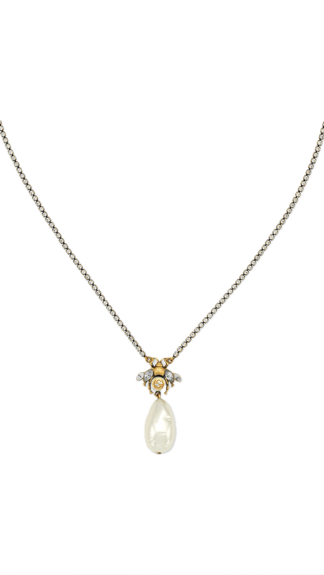 Gucci Bee Necklace with Pearl