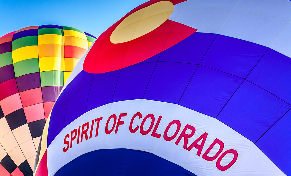 Close up of Spirit of Colorado hot air b