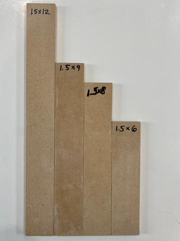 1.5 x 12, 1.5 x 9, 1.5 x 8, 1.5 x 6