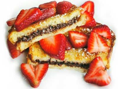 RECETA | SNACK | Sándwich Francés de chocolate negro con fresas