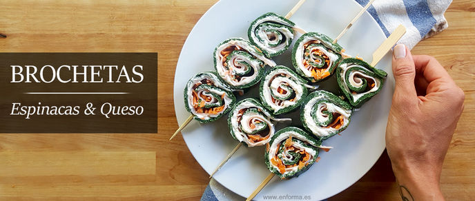 BROCHETAS: Espinacas & Queso