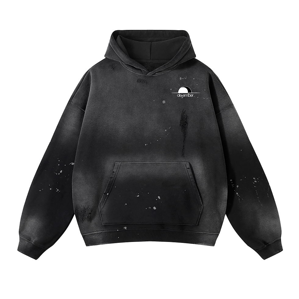 Thumbnail: Moonlight Vintage Washed Frayed Fleece Hoodie