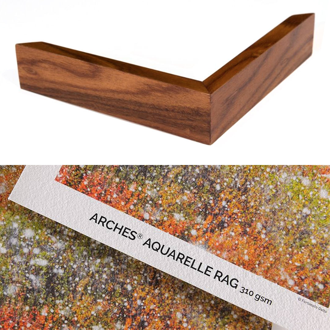 Moldura Artesanal + Arches Aquarelle Rag 310gsm
