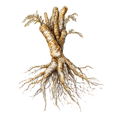 mynameissaif_A_luxury_Sketch_of_nagarmotha_roots_colored__whi_2c7a8a7d-59fc-4e6e-b976-6780